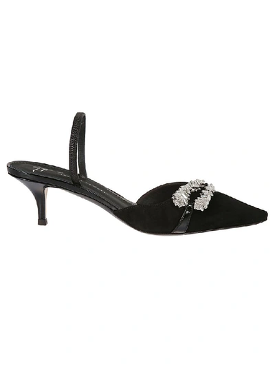 Shop Giuseppe Zanotti Design Women's Black Suede Heels