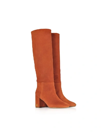 Shop Tory Burch Women's Orange Suede Boots