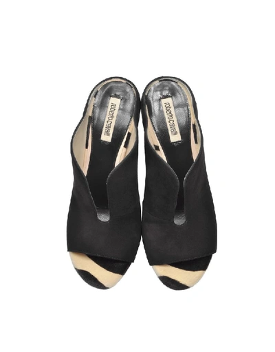 Shop Roberto Cavalli Women's Black Suede Heels