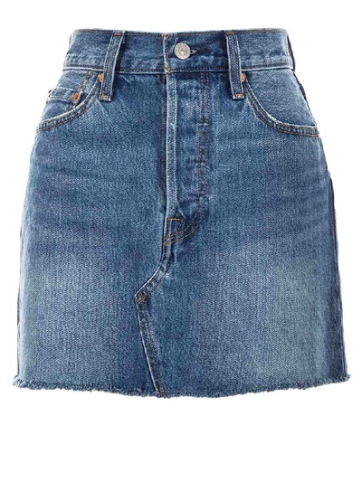 Shop Levi's Women's Blue Cotton Skirt