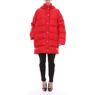 Shop Msgm Women's Red Polyester Down Jacket