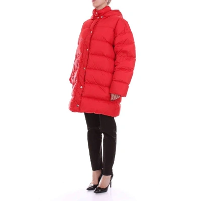 Shop Msgm Women's Red Polyester Down Jacket