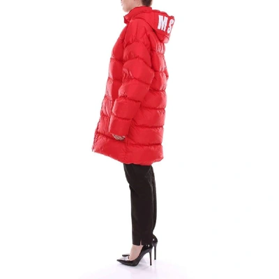 Shop Msgm Women's Red Polyester Down Jacket