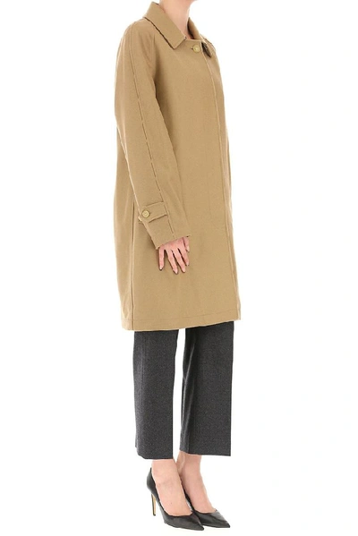 Shop Burberry Women's Beige Cashmere Coat