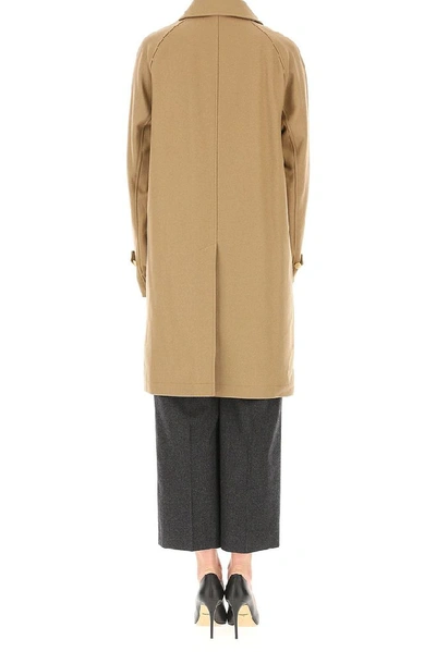 Shop Burberry Women's Beige Cashmere Coat