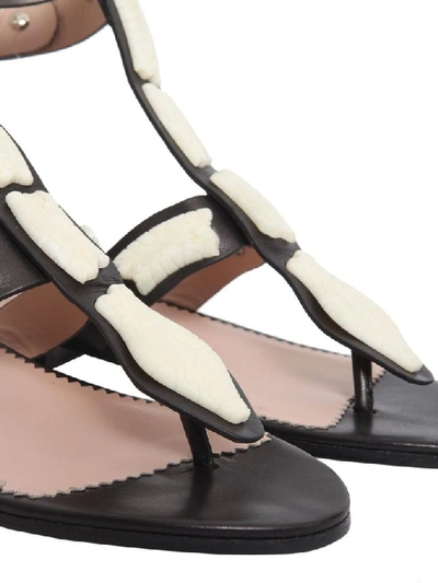 Shop Red Valentino Women's Black Leather Sandals