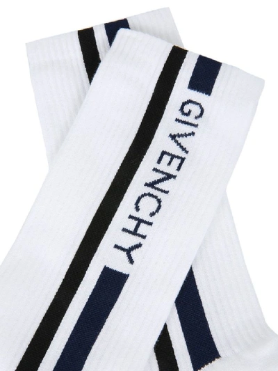 Shop Givenchy Men's White Cotton Socks