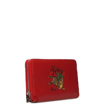 Shop Kenzo Women's Red Leather Wallet