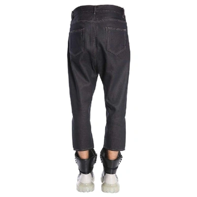 Shop Rick Owens Men's Blue Cotton Jeans