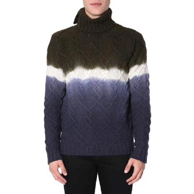 Shop Ballantyne Men's Blue Wool Sweater