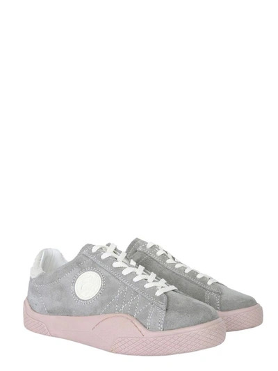 Shop Eytys Women's Grey Leather Sneakers