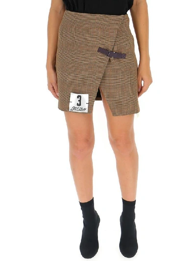 Shop Off-white Women's Beige Polyester Skirt