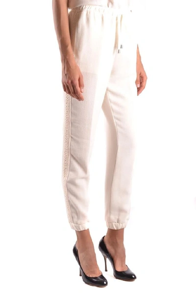 Shop Ermanno Scervino Women's White Viscose Pants