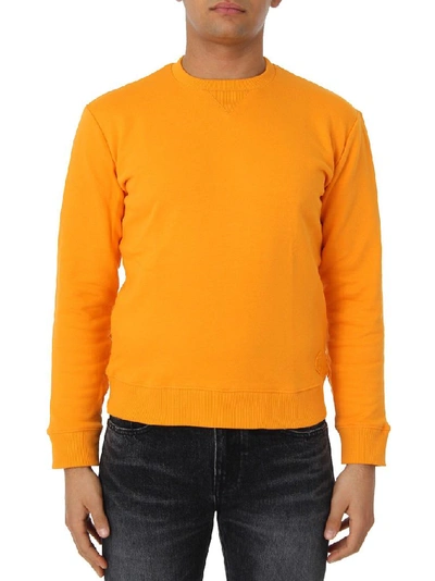 Shop Saint Laurent Men's Orange Cotton Sweatshirt