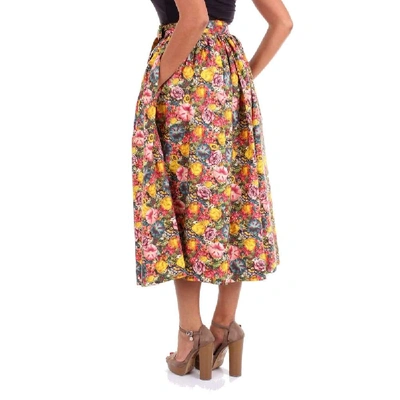 Shop Marni Women's Multicolor Cotton Skirt