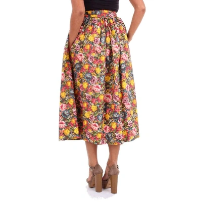 Shop Marni Women's Multicolor Cotton Skirt
