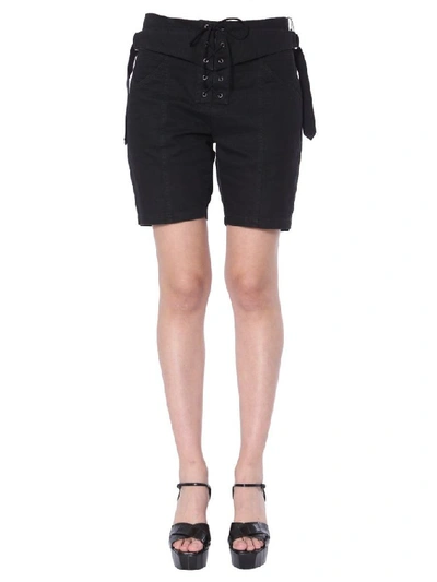 Shop Saint Laurent Women's Black Cotton Shorts