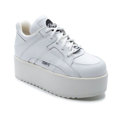 Shop Buffalo London Women's White Leather Sneakers