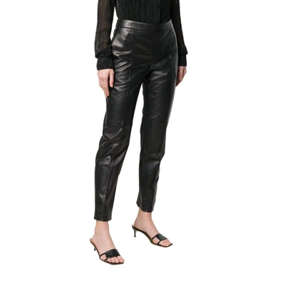 Neil Barrett Women's Black Leather Pants | ModeSens