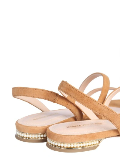 Shop Nicholas Kirkwood Women's Beige Leather Sandals