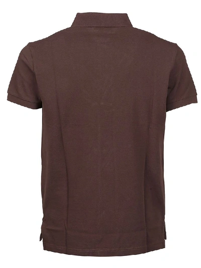 Shop Etro Men's Brown Cotton Polo Shirt
