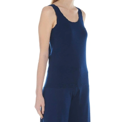 Shop Barrie Women's Blue Cashmere Top