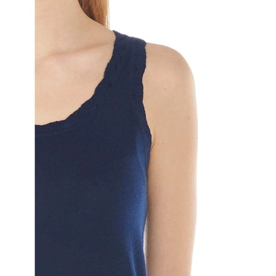 Shop Barrie Women's Blue Cashmere Top