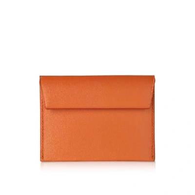 Shop Paul Smith Men's Orange Leather Card Holder