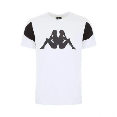 Shop Kappa Kontroll Men's White Cotton T-shirt