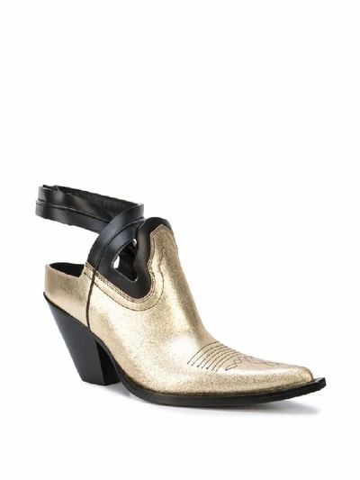 Shop Maison Margiela Women's Gold Leather Heels