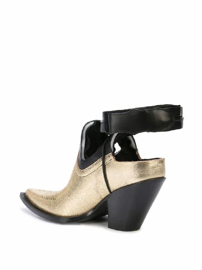 Shop Maison Margiela Women's Gold Leather Heels