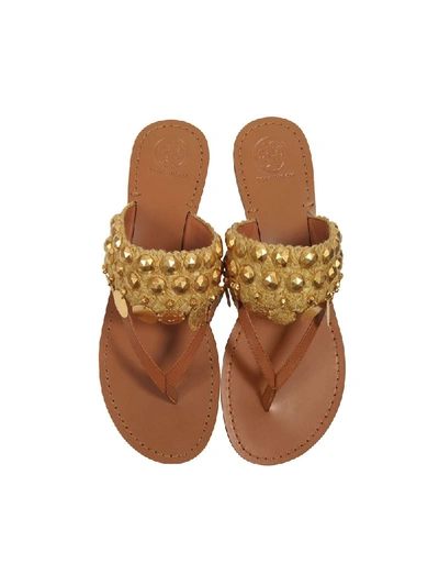 Shop Tory Burch Women's Brown Leather Sandals
