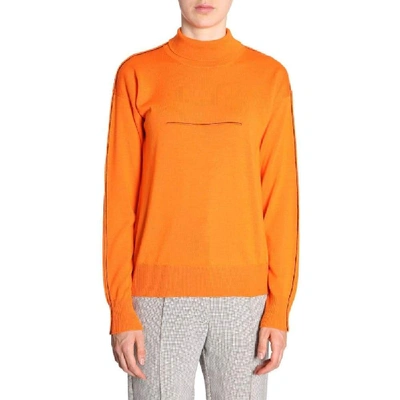 Shop Mm6 Maison Margiela Maison Margiela Women's Orange Wool Sweater