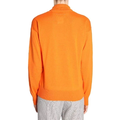 Shop Mm6 Maison Margiela Maison Margiela Women's Orange Wool Sweater