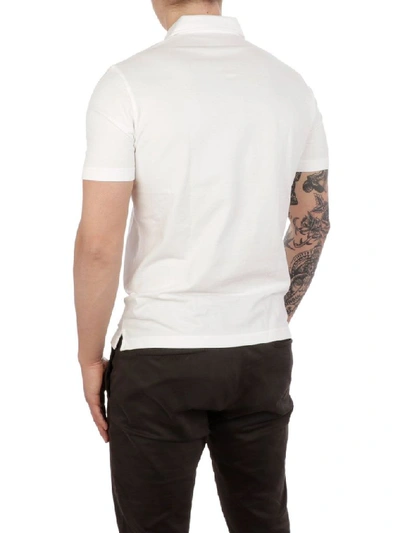 Shop Altea Men's White Cotton Polo Shirt