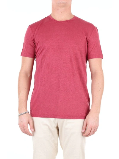 Shop Altea Men's Burgundy Linen T-shirt