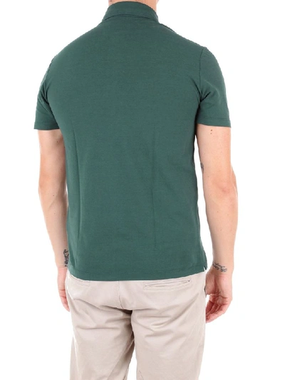 Shop Altea Men's Green Cotton Polo Shirt