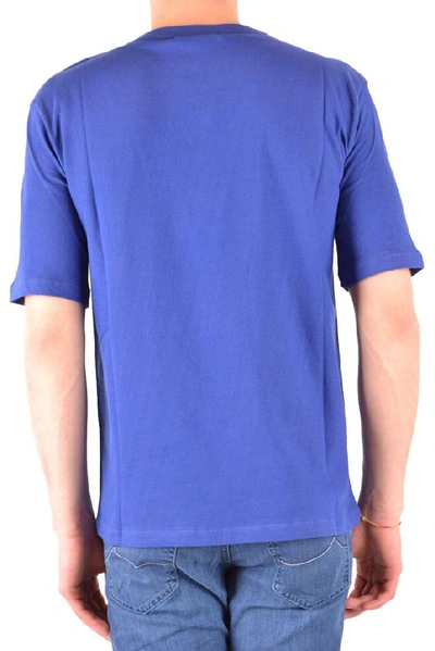 Shop Laneus Men's Blue Cotton T-shirt