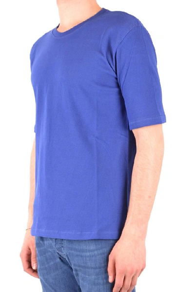 Shop Laneus Men's Blue Cotton T-shirt