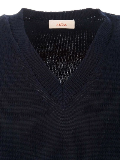 Shop Altea Men's Blue Cotton Vest