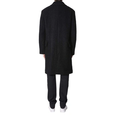 Shop Raf Simons Men's Black Wool Coat