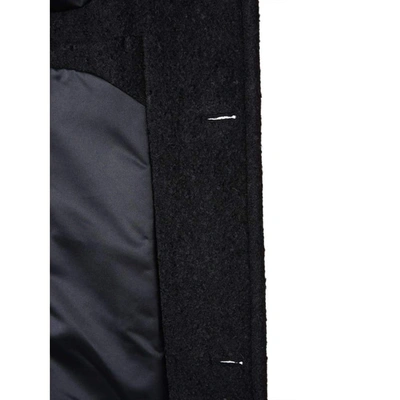 Shop Raf Simons Men's Black Wool Coat