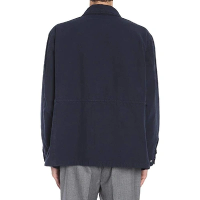 Shop Ami Alexandre Mattiussi Men's Blue Cotton Jacket