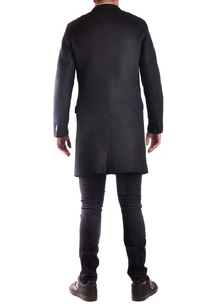 Shop Neil Barrett Men's Black Wool Coat