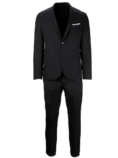 Shop Neil Barrett Men's Black Cotton Suit