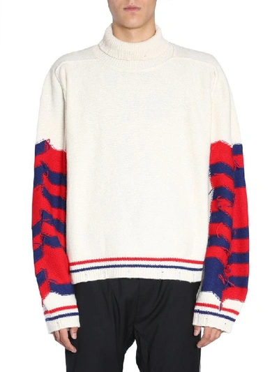 Shop Riccardo Comi Men's Beige Wool Sweater