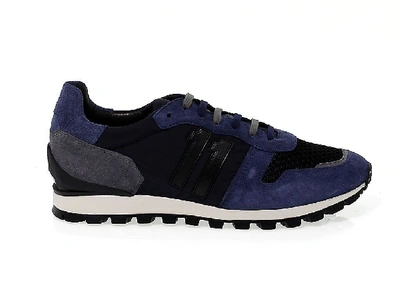 Shop Bikkembergs Men's Blue Fabric Sneakers