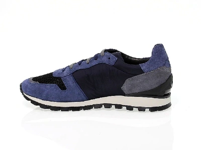 Shop Bikkembergs Men's Blue Fabric Sneakers