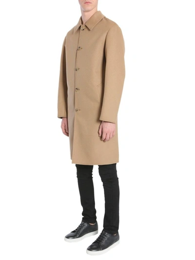 Shop Mackintosh Men's Beige Wool Coat