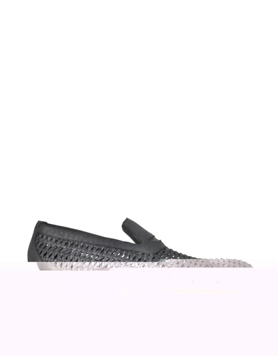 Shop A.testoni Men's Black Leather Loafers